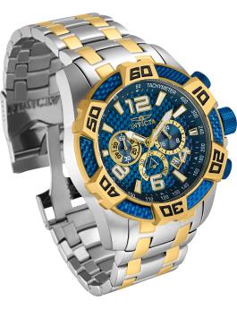 Invicta Pro Diver - SCUBA 25855 Reloj de hombre - Movimiento de cuarzo - Acero inoxidable con esfera azul - 50 mm