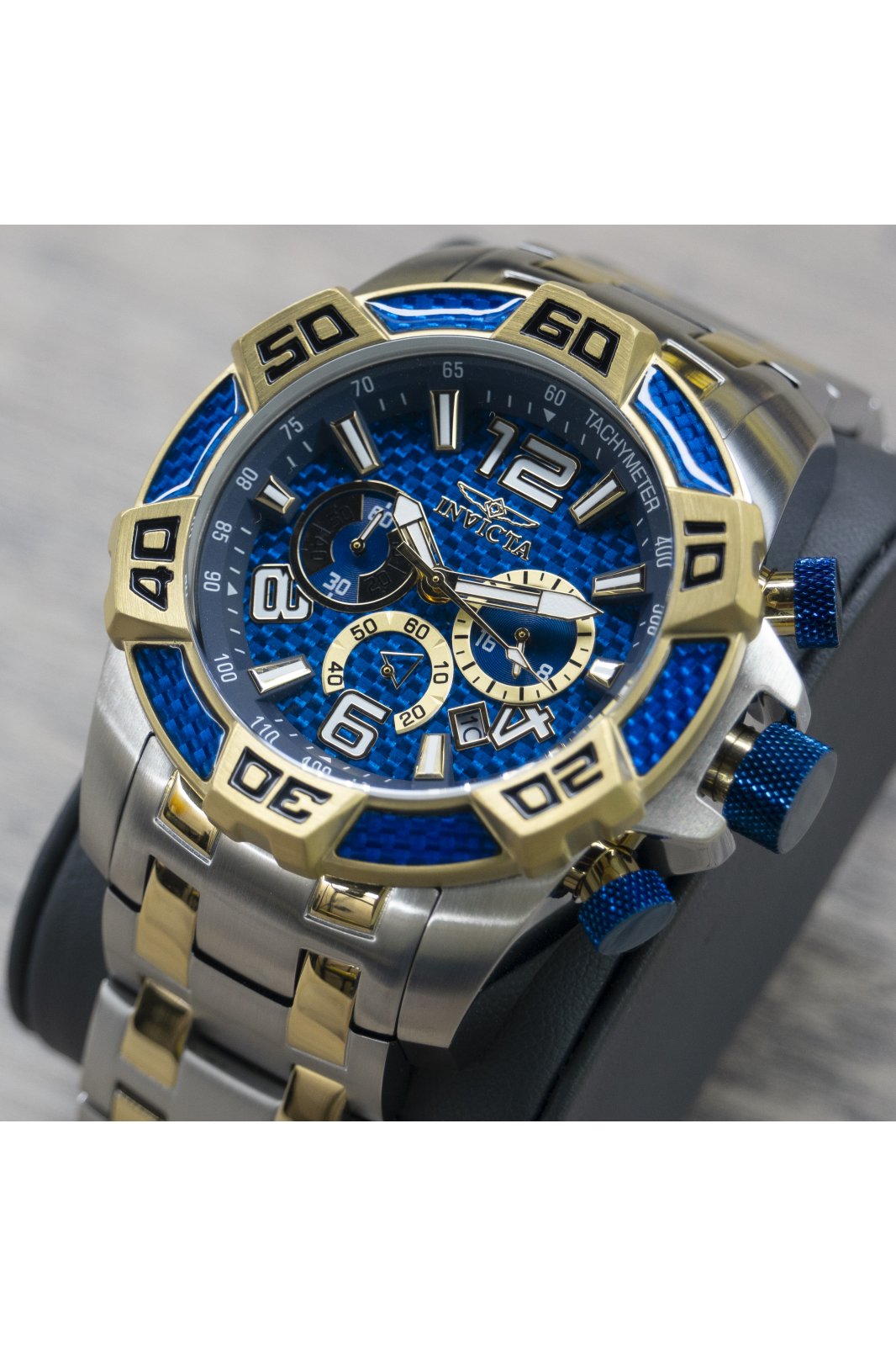 Invicta Pro Diver - SCUBA 25855 Reloj de hombre - Movimiento de cuarzo - Acero inoxidable con esfera azul - 50 mm