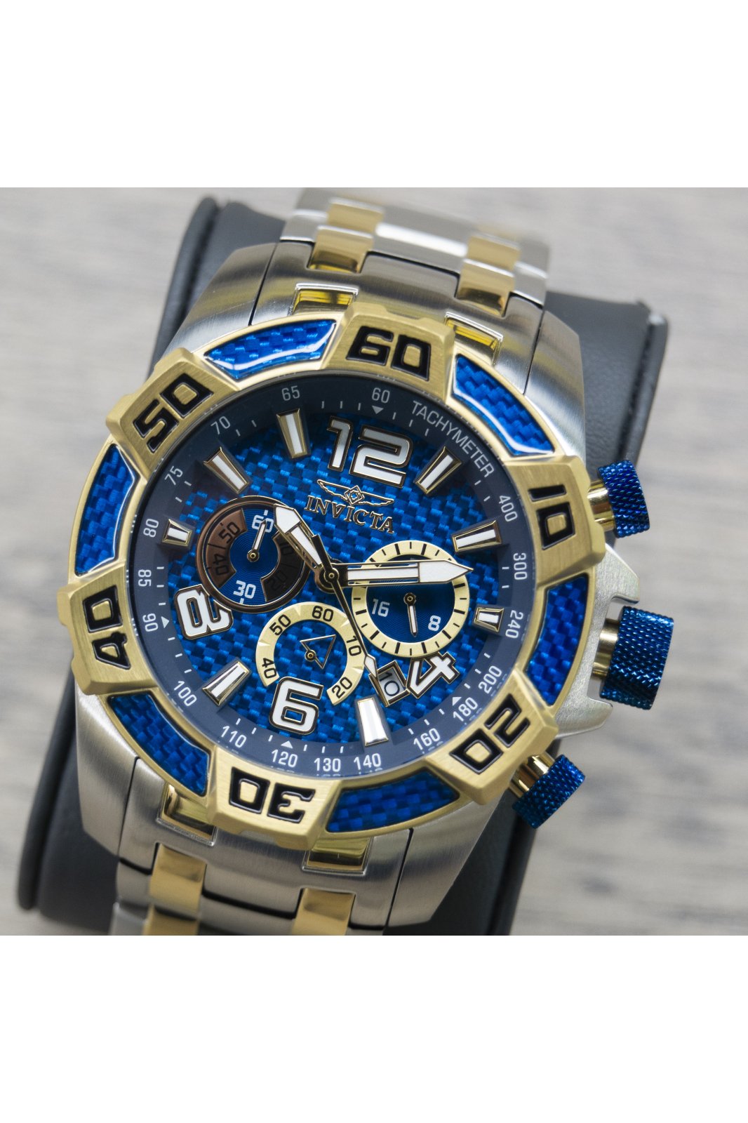 Invicta Pro Diver - SCUBA 25855 Reloj de hombre - Movimiento de cuarzo - Acero inoxidable con esfera azul - 50 mm