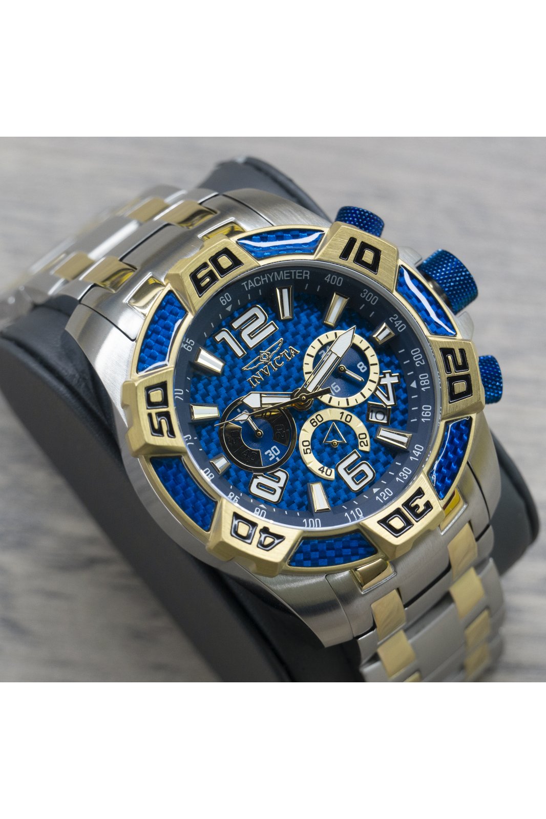 Invicta Pro Diver - SCUBA 25855 Reloj de hombre - Movimiento de cuarzo - Acero inoxidable con esfera azul - 50 mm