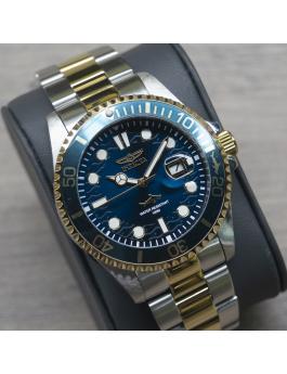 Invicta Pro Diver 30021 Moška ura - Quartz mehanizem - Nerjaveče jeklo z modrim številčnico - 43 mm