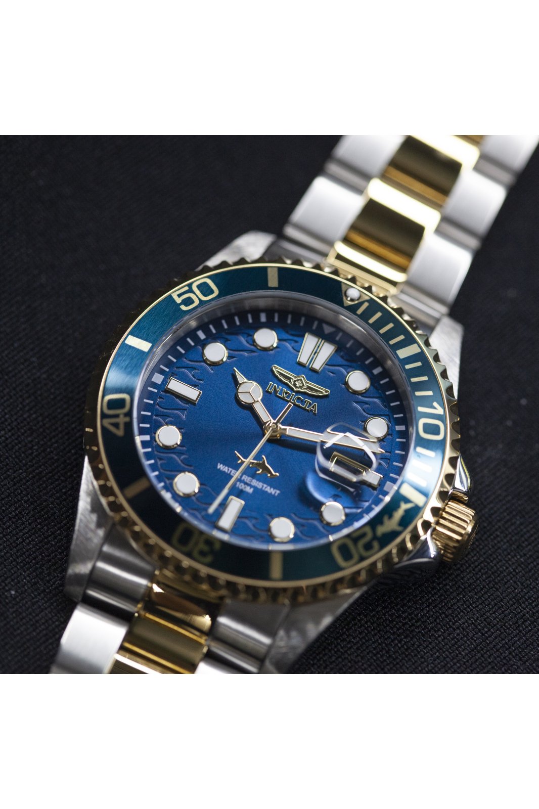 Invicta Pro Diver 30021 Moška ura - Quartz mehanizem - Nerjaveče jeklo z modrim številčnico - 43 mm