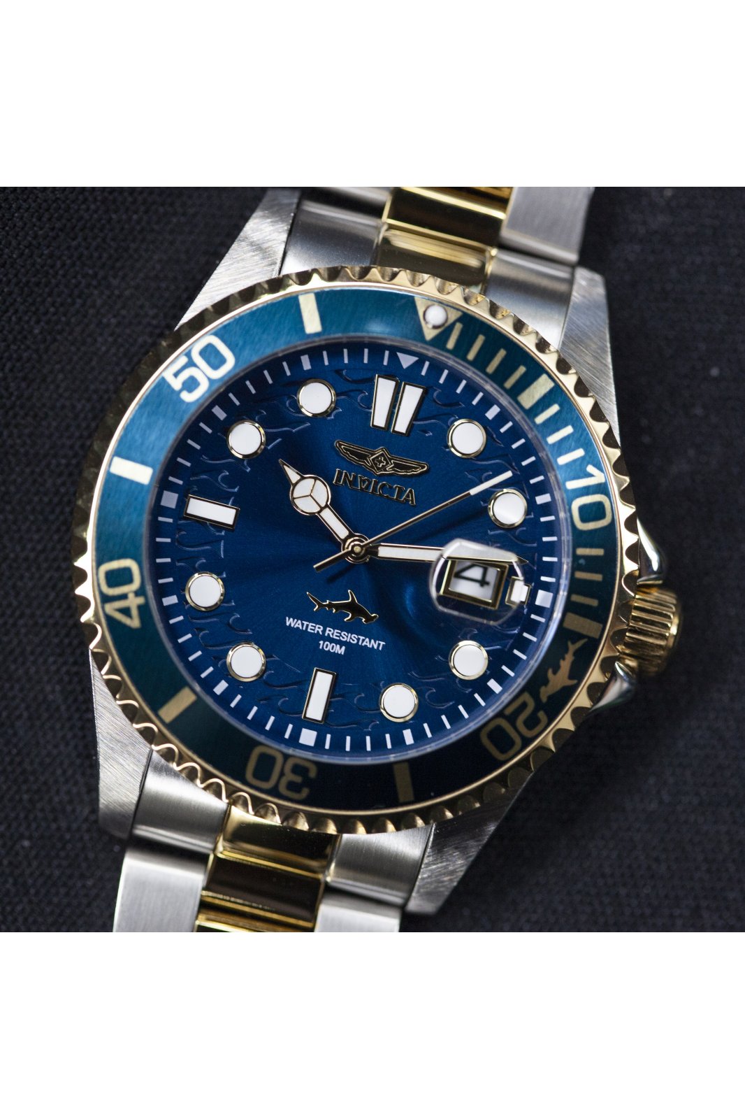 Invicta Pro Diver 30021 Moška ura - Quartz mehanizem - Nerjaveče jeklo z modrim številčnico - 43 mm