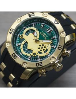 Invicta Pro Diver - SCUBA 23425 Orologio da uomo - Movimento al quarzo - Acciaio inossidabile con quadrante verde - 50 mm