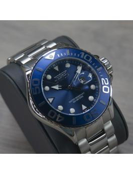 Invicta Pro Diver 28766 Herrenuhr - Quarzwerk - Edelstahl mit blauem Zifferblatt - 50 mm