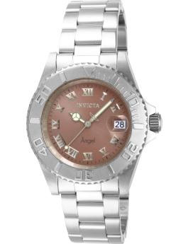Invicta Angel 14362 Reloj de Mujer - Movimiento de Cuarzo - Acero Inoxidable con Esfera Dorada Rosa - 40 mm