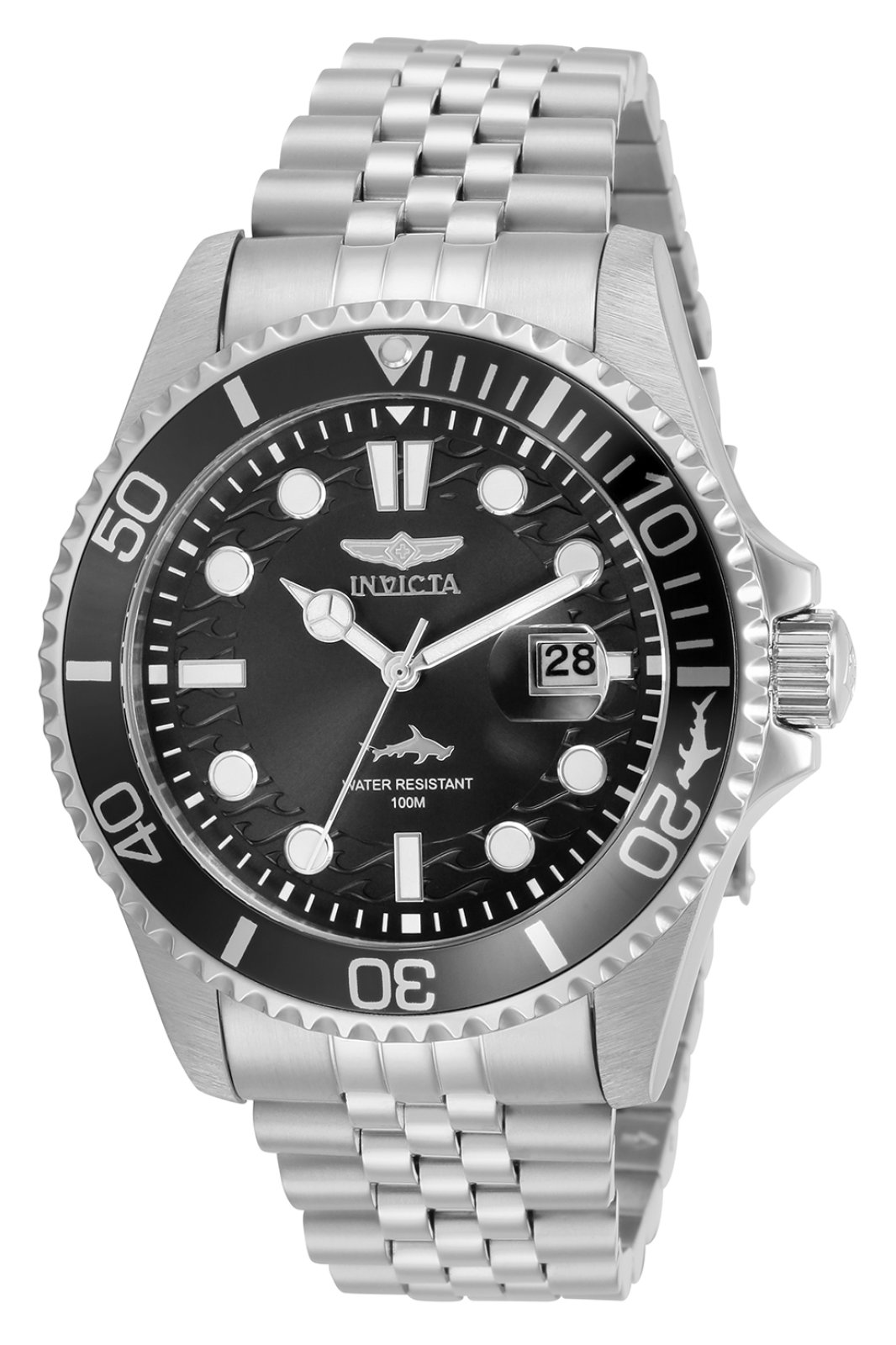 Invicta Pro Diver 30609 Reloj de Hombre - Movimiento de Cuarzo - Acero Inoxidable con Esfera Negra - 43 mm