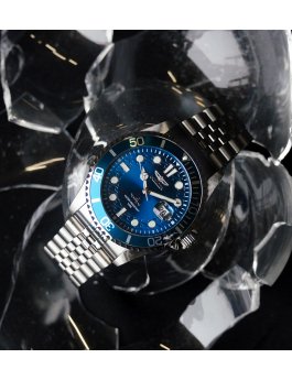 Relógio Masculino Invicta Pro Diver 30610 - Movimento Quartz - Aço Inoxidável com Mostrador Azul - 43 mm