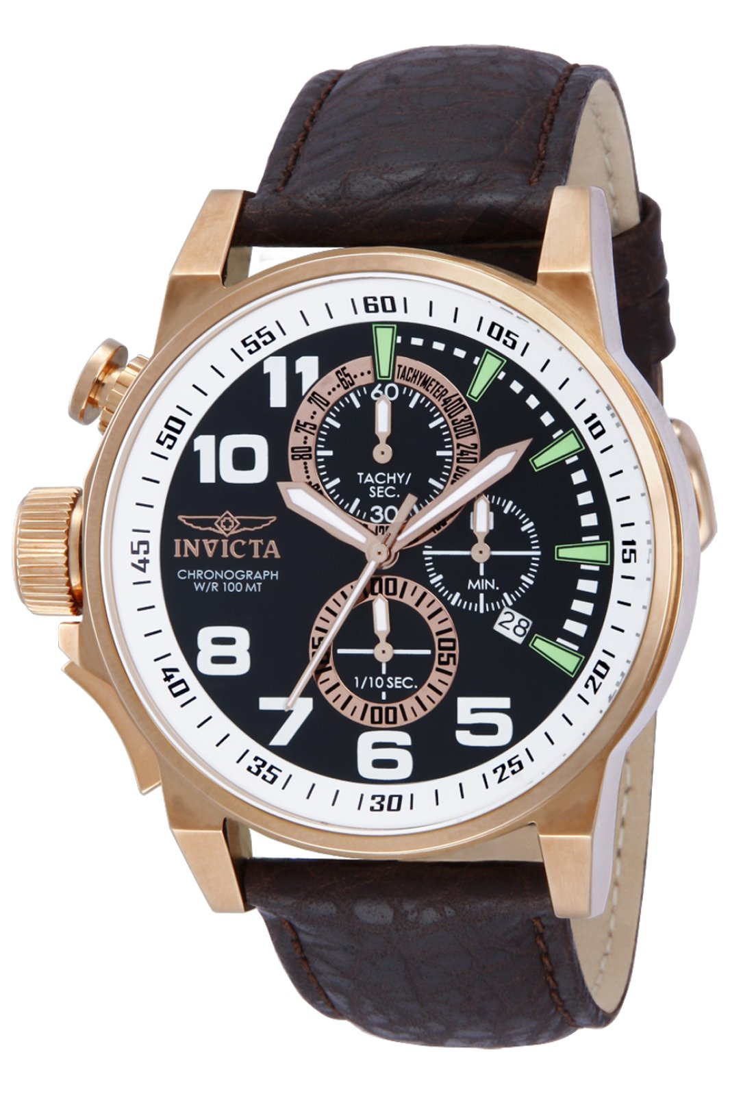 Invicta I-Force 13056 Reloj de Hombre - Movimiento de Cuarzo - Acero Inoxidable con Esfera Negra - 46 mm