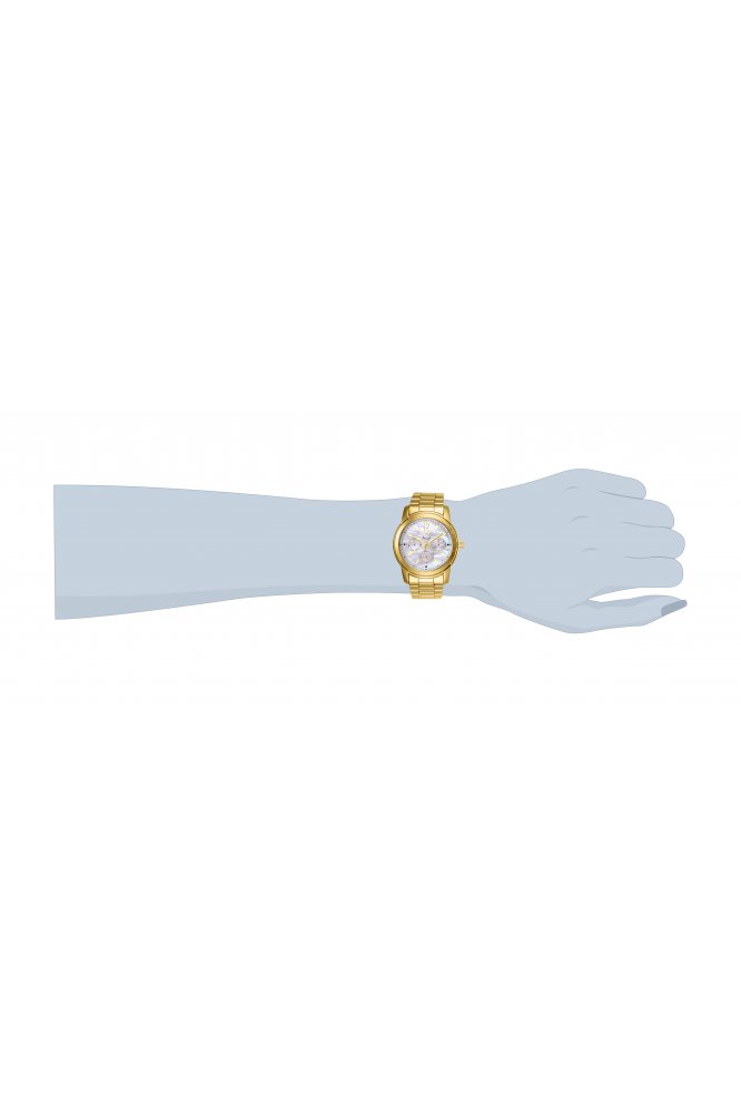 Invicta Angel 0465 Reloj de Mujer - Movimiento de Cuarzo - Acero Inoxidable con Esfera Blanca - 38 mm
