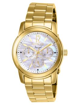 Invicta Angel 0465 Reloj de Mujer - Movimiento de Cuarzo - Acero Inoxidable con Esfera Blanca - 38 mm