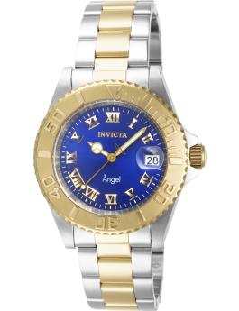 Invicta Angel 14363 Relógio Feminino - Movimento Quartz - Aço Inoxidável com Mostrador Azul - 40 mm