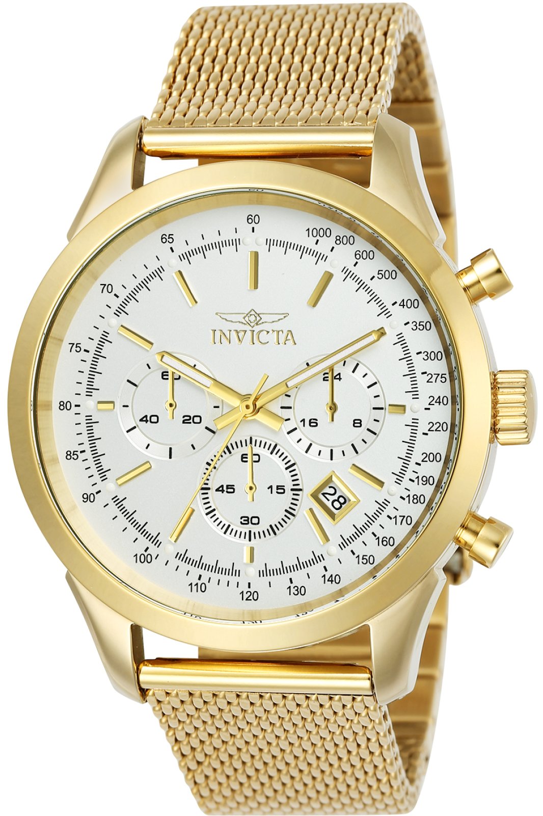 Invicta Speedway 25225 Orologio da Uomo - Movimento al Quarzo - Acciaio Inossidabile con Quadrante Argento - 45 mm