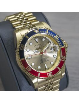 Invicta Pro Diver 29183 Relógio Masculino - Movimento Automático - Aço Inoxidável com Mostrador Dourado - 42 mm