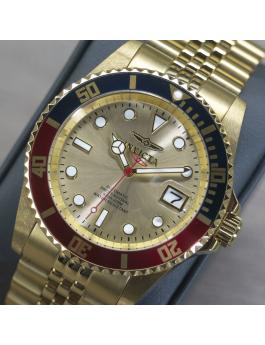 Invicta Pro Diver 29183 Relógio Masculino - Movimento Automático - Aço Inoxidável com Mostrador Dourado - 42 mm