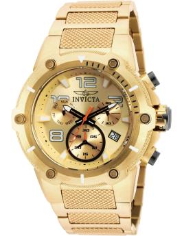 Invicta Speedway 19529 Relógio Masculino - Movimento de Quartzo - Aço Inoxidável com Mostrador Dourado - 51 mm