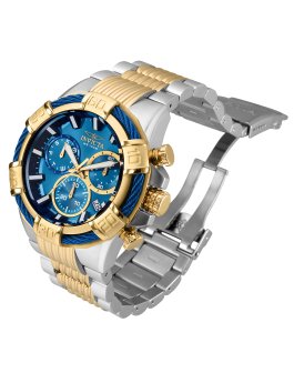 Invicta Bolt 25865 Reloj de Hombre - Movimiento de Cuarzo - Acero Inoxidable con Esfera Azul - 51 mm