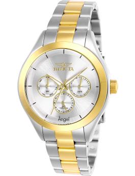 Invicta Angel 13725 Reloj para Mujer - Movimiento de Cuarzo - Acero Inoxidable con Esfera Plateada - 40 mm