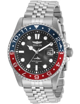 Invicta Pro Diver Orologio Uomo Al Quarzo - Cassa Acciaio 43mm Quadrante Nero E Cinturino In Acciaio (Modello 35129)