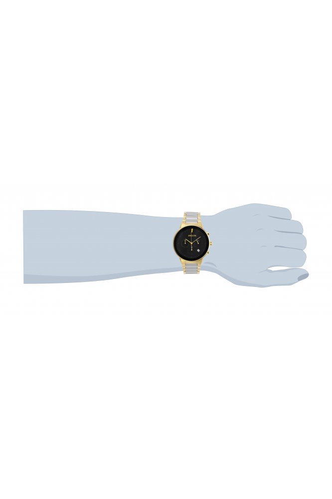 Invicta Specialty 29478 Zegarek męski - Mechanizm kwarcowy - Stal nierdzewna z czarną tarczą - 43 mm