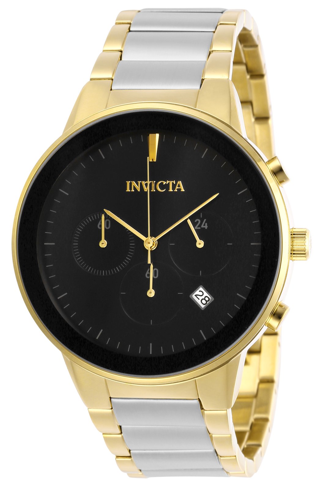 Invicta Specialty 29478 Zegarek męski - Mechanizm kwarcowy - Stal nierdzewna z czarną tarczą - 43 mm