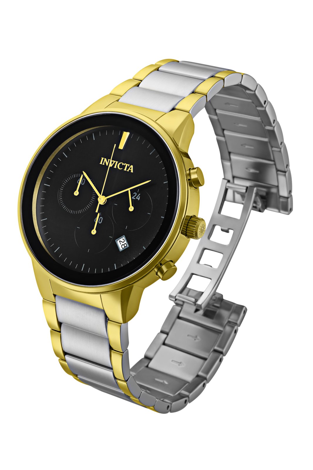 Invicta Specialty 29478 Zegarek męski - Mechanizm kwarcowy - Stal nierdzewna z czarną tarczą - 43 mm