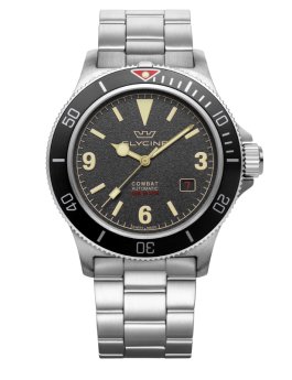 Glycine Combat Sub GL0261 Men's Watch - Automatic Movement - Stainless Steel with Black Dial - 42 mm