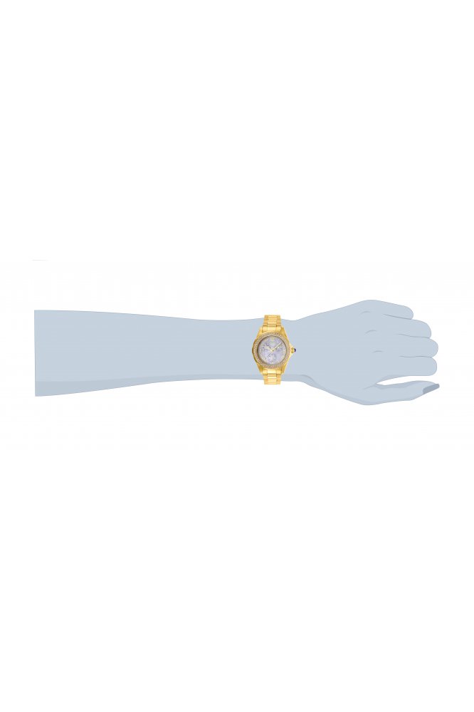 Invicta Angel 28438 Reloj de Mujer - Movimiento de Cuarzo - Acero Inoxidable con Esfera Blanca - 38 mm