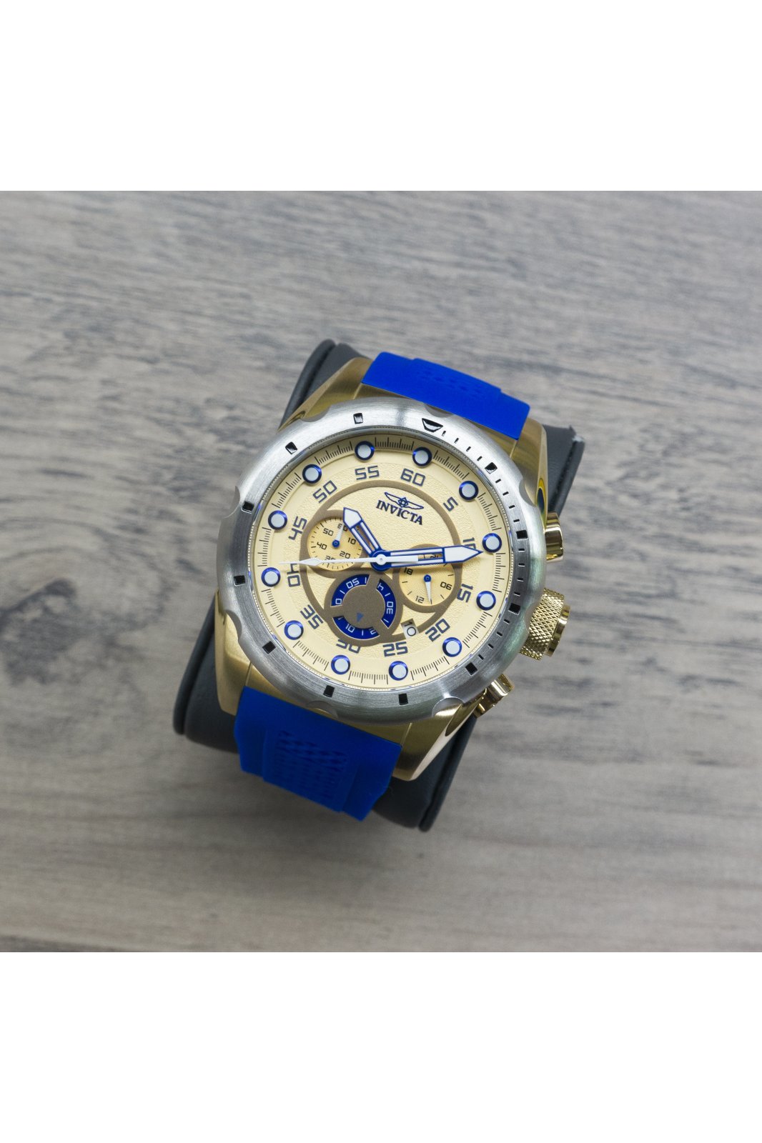 Invicta Speedway 20307 Reloj de Hombre - Movimiento de Cuarzo - Acero Inoxidable con Esfera Dorada - 50 mm
