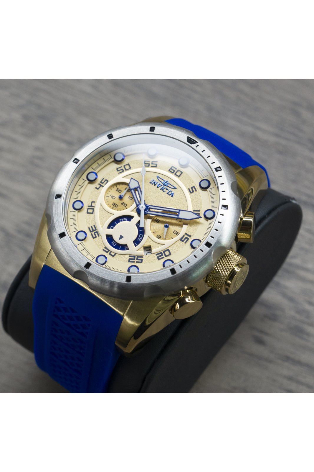 Invicta Speedway 20307 Reloj de Hombre - Movimiento de Cuarzo - Acero Inoxidable con Esfera Dorada - 50 mm