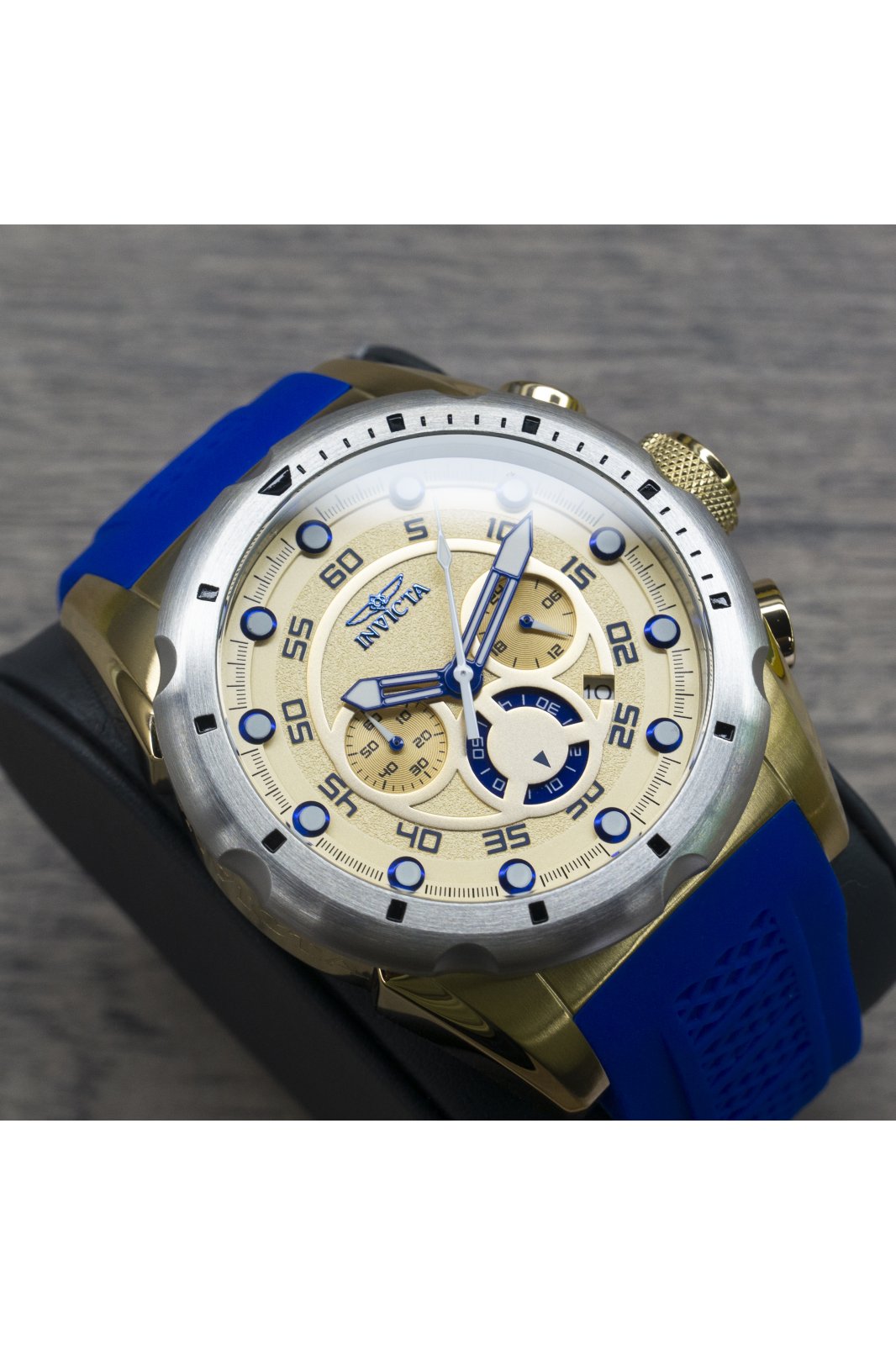 Invicta Speedway 20307 Reloj de Hombre - Movimiento de Cuarzo - Acero Inoxidable con Esfera Dorada - 50 mm