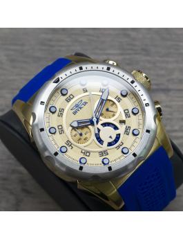 Invicta Speedway 20307 Reloj de Hombre - Movimiento de Cuarzo - Acero Inoxidable con Esfera Dorada - 50 mm