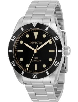 Invicta VINTAGE Pro Diver 31290 Reloj de Hombre - Movimiento Automático - Acero Inoxidable con Esfera Negra - 40 mm