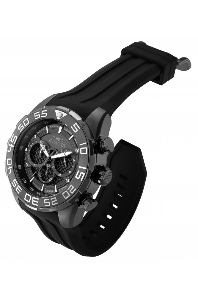 Orologio Uomo Invicta Speedway 26308 - Quarzo, Cassa 50mm Acciaio, Quadrante Nero, Impermeabile 10 Bar