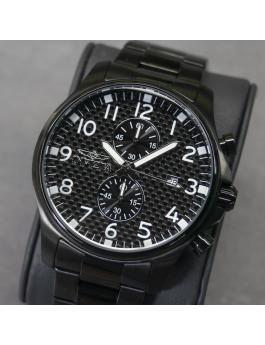 Invicta Specialty 0383 Men's Watch - Quartz Movement - Stainless Steel with Black Dial - 48 mm