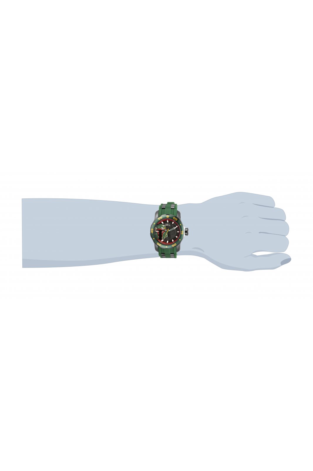 Invicta Star Wars - Boba Fett 32517 Men's Watch - Quartz Movement - Stainless Steel with Black Dial - 48 mm