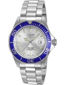 Invicta Pro Diver 14123 Reloj de Hombre - Movimiento de Cuarzo - Acero Inoxidable con Esfera Plateada - 40 mm