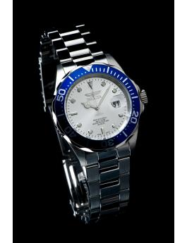 Invicta Pro Diver 14123 Reloj de Hombre - Movimiento de Cuarzo - Acero Inoxidable con Esfera Plateada - 40 mm
