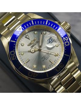 Invicta Pro Diver 14124 Reloj de Hombre - Quartz Movimiento - Acero Inoxidable con Esfera Dorada - 40 mm