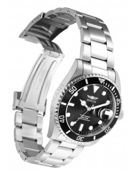 Invicta Pro Diver 33272 Reloj para Mujer - Movimiento de Cuarzo - Acero Inoxidable con Esfera Negra - 38 mm