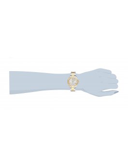 Invicta Angel 21418 Reloj de Mujer - Movimiento de Cuarzo - Acero Inoxidable con Esfera Plateada - 34 mm