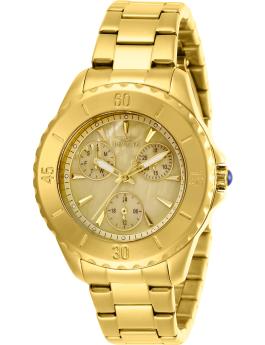 Invicta Angel 29107 Reloj de Mujer - Movimiento de Cuarzo - Acero Inoxidable con Esfera Dorada - 38 mm