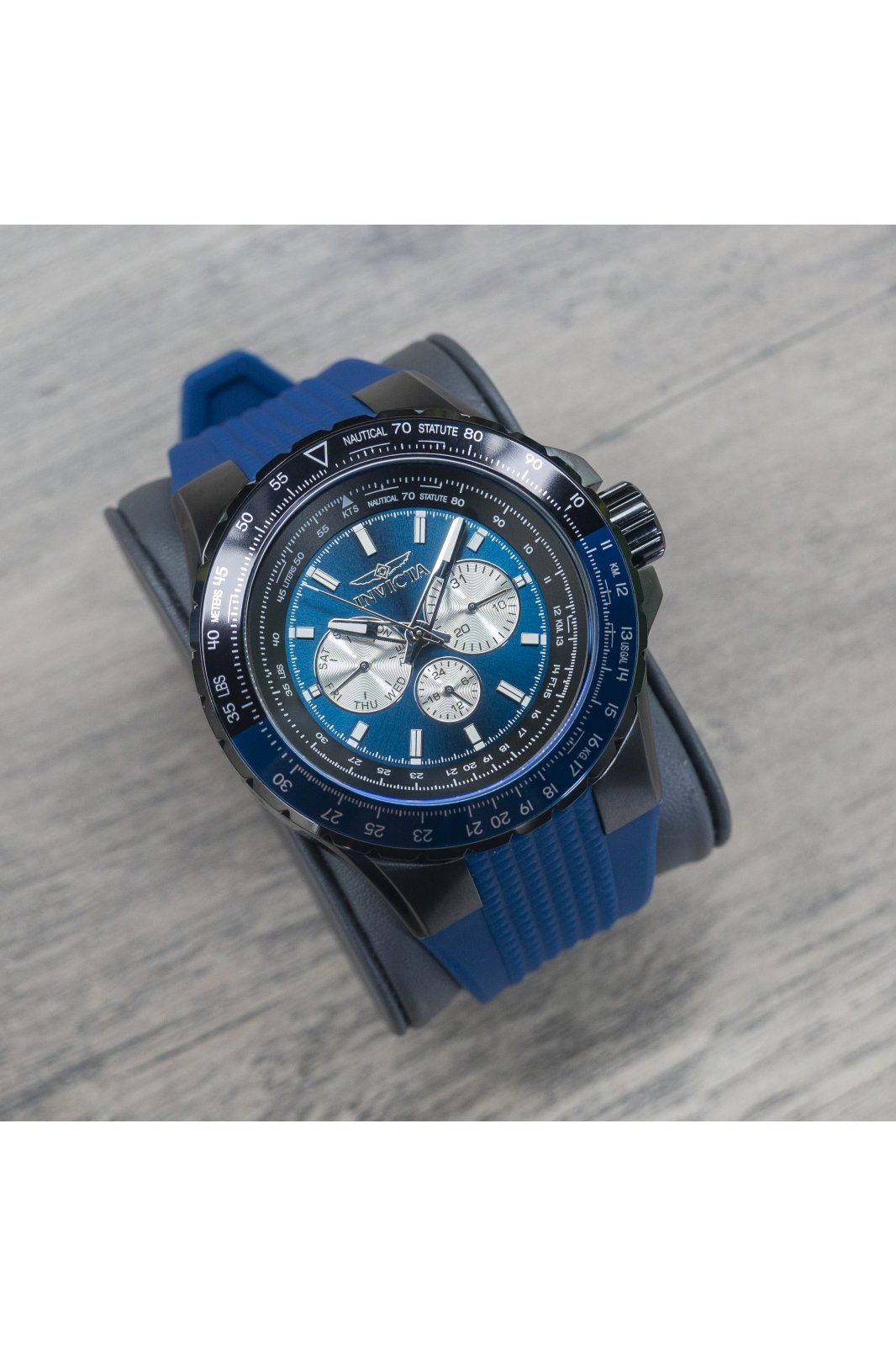 Invicta Aviator 33037 Férfi óra - Quartz szerkezet - Rozsdamentes acél kék számlappal - 50 mm