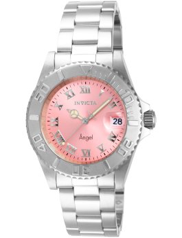 Invicta Angel 14360 Orologio da Donna - Movimento al Quarzo - Acciaio Inossidabile con Quadrante Rosa - 40 mm