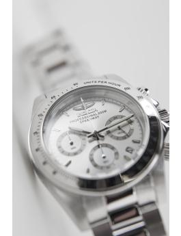 Invicta Speedway 14381 Relógio Masculino - Movimento Quartz - Aço Inoxidável com Mostrador Prateado - 39 mm