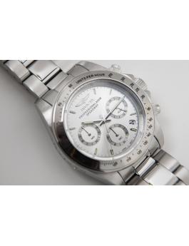 Invicta Speedway 14381 Relógio Masculino - Movimento Quartz - Aço Inoxidável com Mostrador Prateado - 39 mm