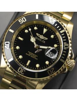 Invicta Pro Diver 26975 Herenhorloge - Quartz Uurwerk - Roestvrij Staal met Zwarte Wijzerplaat - 40 mm