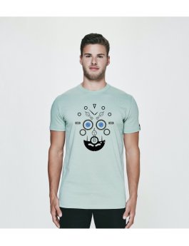 Time Flies T-shirt The Skull of Time - Slim Fit Green