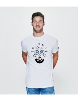 Time Flies T-shirt The Skull of Time - Slim Fit White