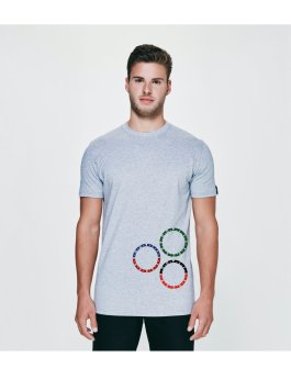 Time Flies T-shirt The Three Bezels - Slim Fit Grey